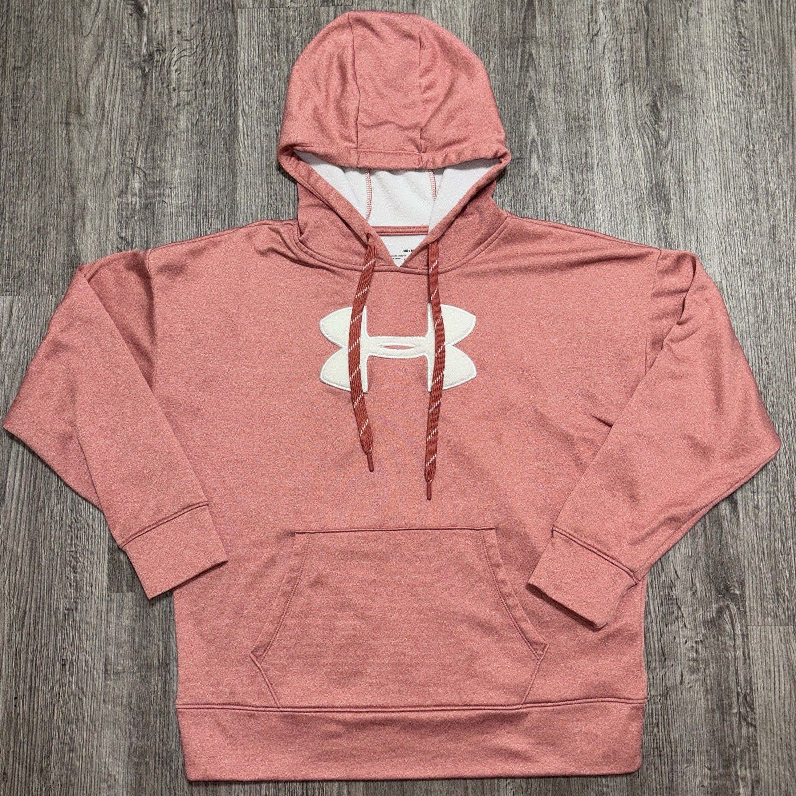 Under Armour Womens Hoodie Sweatshirt Pink Pullover Long Sleeve Drawstring M