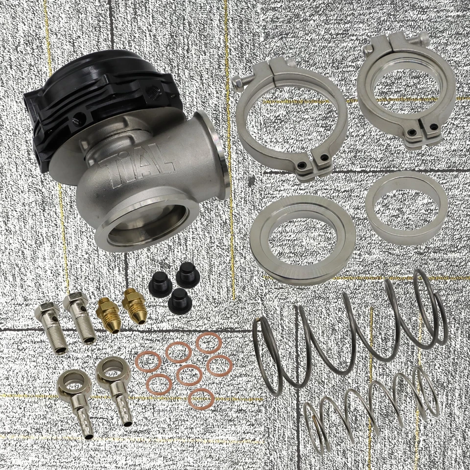 2Sets 44MM Wastegate External For Turbo W/ TIAL V-Band Flange Spring MV-R 14PSI - Image 2 of 4