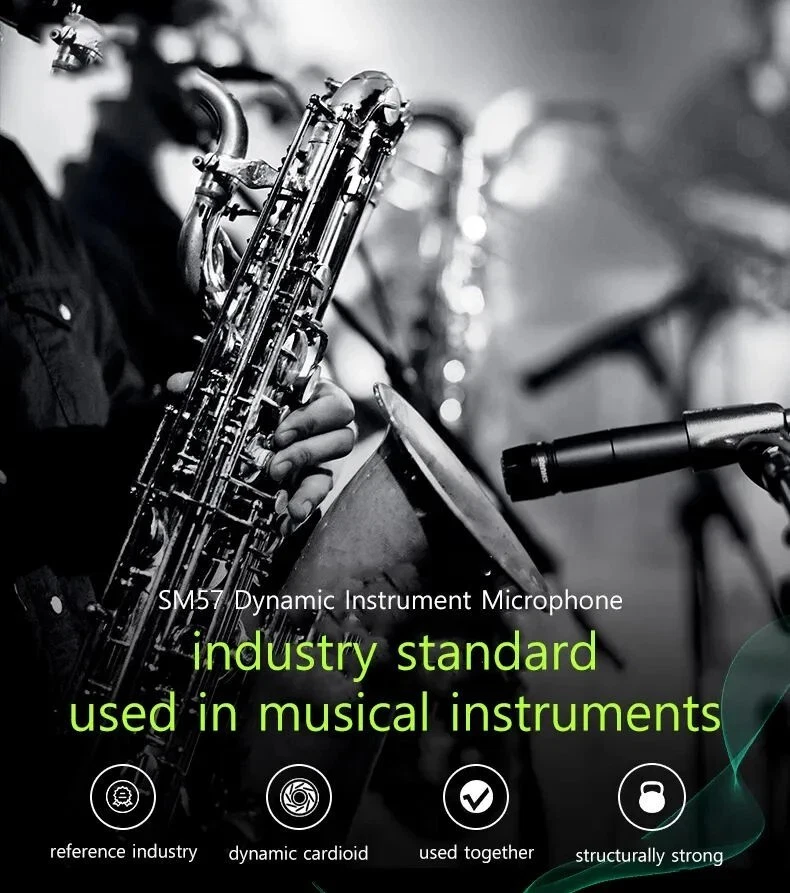 Microphone Shure SM57 SM57-LC Cardioid Dynamic Wired Instrument Microphone UK - Image 4 of 4