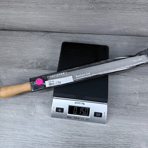 Vintage Craftsman 12" Mill File Bastard Cut 9-31298 w/ Wood Handle 18"L Overall - Picture 16 of 16
