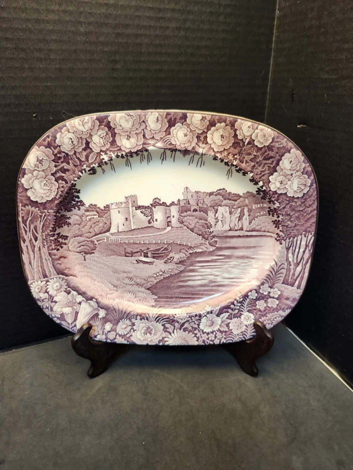 Wood and Sons Castles Platter Enoch Wood 12x10 Purple Plum - Image 3 of 4