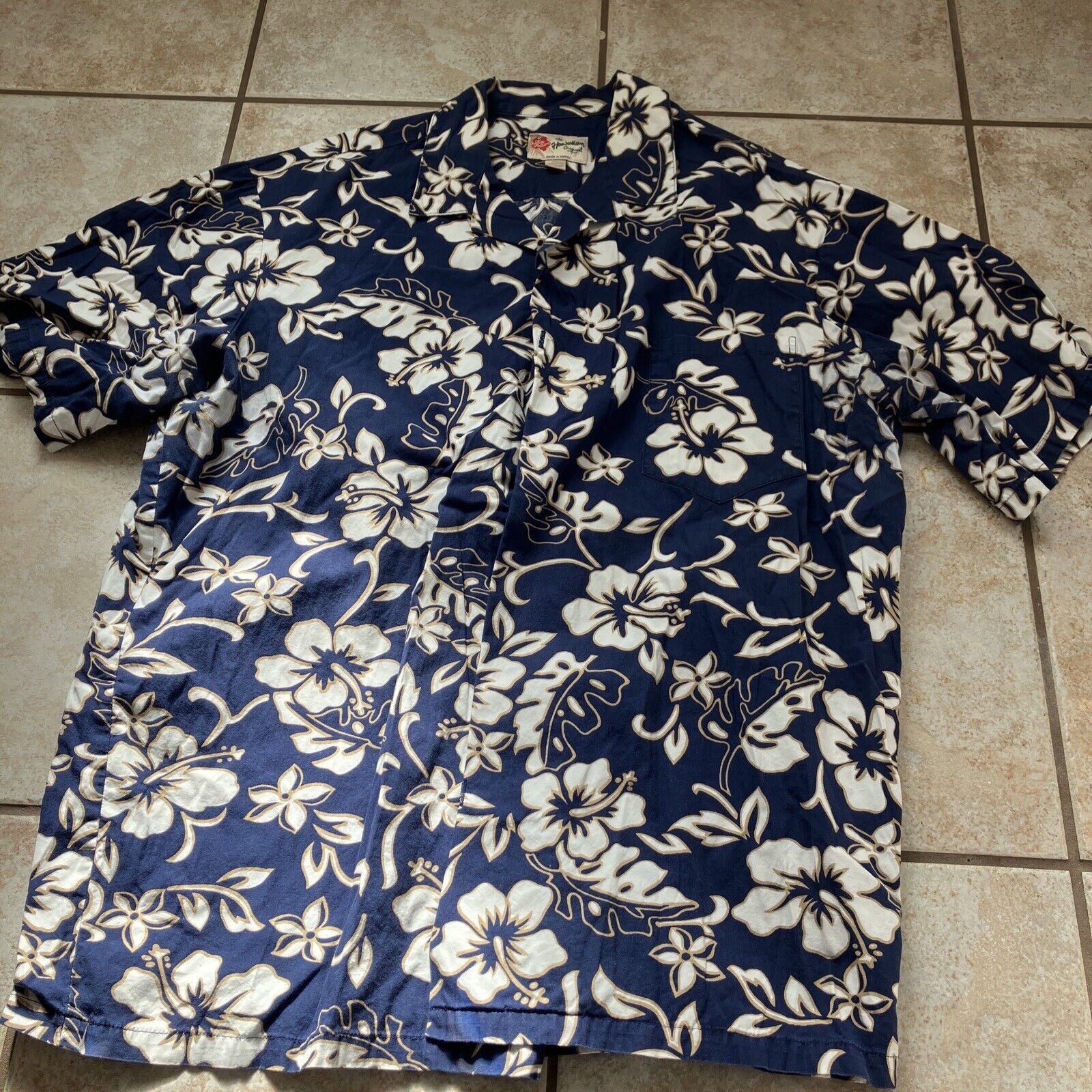 Men’s The Hawaiian Original Blue Floral Short Sle… - image 3