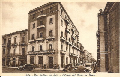 Bari - Via Andrea da Bari - Palazzo del Banco di Roma - unbespielt 1940