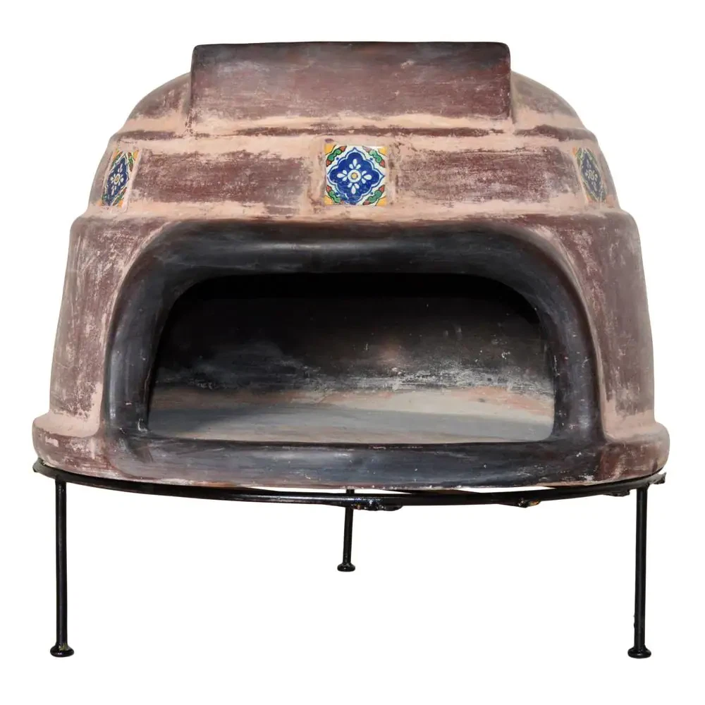 Talavera Tile Ocre Pizza Oven Outdoor Wood Burning Round Smooth Brown 22  Inch | eBay