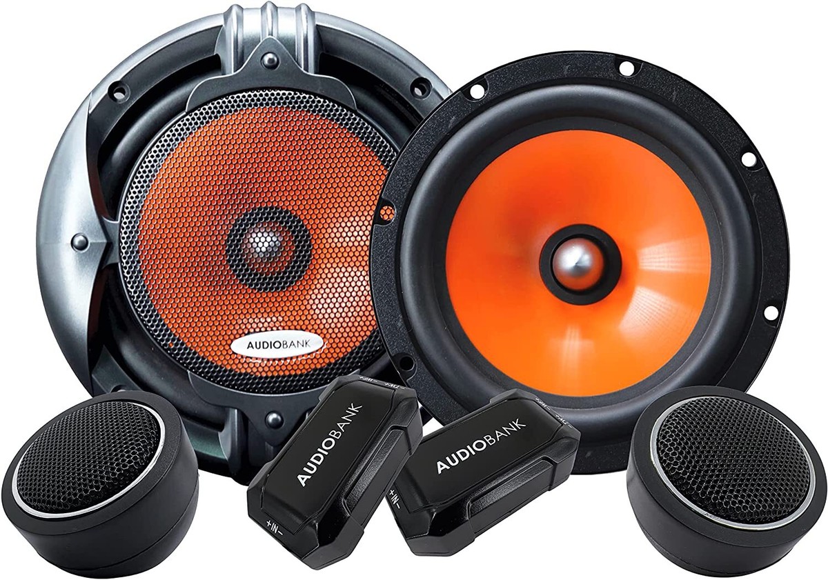 Audiobank 1000W 6.5-Inch 2-Way Car Audio Component Speaker System