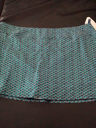 Beach House Swim Skirt Skort 24W Black Blue Zipper Pocket Pool Beach - Picture 2 of 14