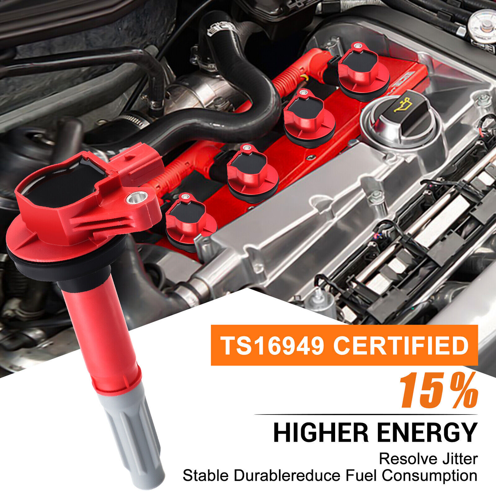 Set of 8 Ignition Coil & Platinum Spark Plug For Ford 2011-2014 F150 5.0L UF622