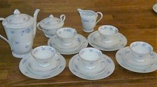  Kaffeeservice für 6 Personen    Krautheim Selb Bavaria 9258 / 016 Goldrand 