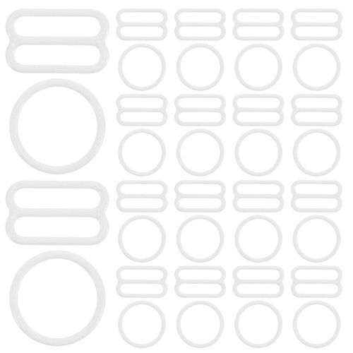 40 Pcs Shoulder Strap Adjustment Buckle Bra Converter Rings Slider eBay