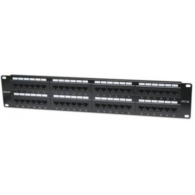 Intellinet 48-Port Cat5e Patchpanel UTP 19'' Rackmount 2 HE Schwarz 513579