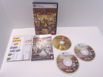 CIVILIZATION IV 4 Gold Edition Missing Disc 1 Tested Fast Shipping