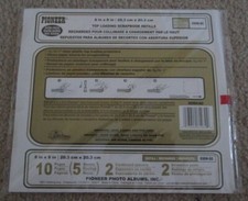 New Pioneer top loading 8 in X 8 in scrapbook refill clear