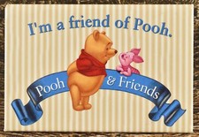 Vtg Walt Disney Pooh  Friends I'm A Friend of Pooh Winnie The Pooh Pinback