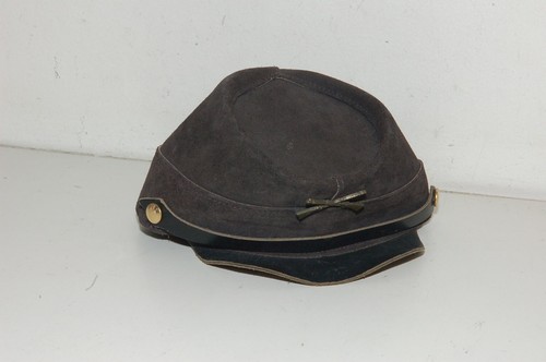 CIVIL WAR  REENACTMENT UNION Kepi Cap, HENSCHEL HAT CO, Small, MADE In USA Suede