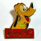 VTG PLUTO Coca-Cola Walt Disney World WDW 15th Anniversary Cast Pin 1986