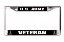 Us Army Veteran Usa Made Chrome License Plate Frame Us Army Veteran Usa Made Chrome License Plate Frame