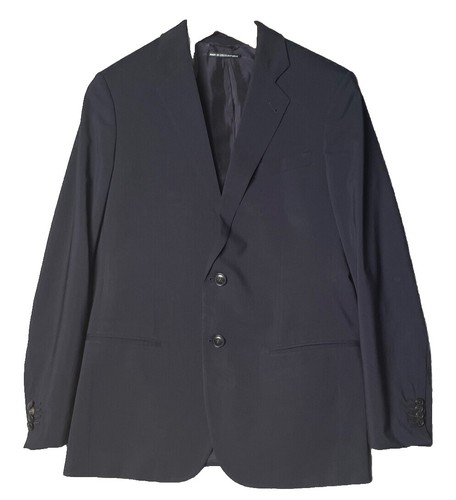 Giorgio Armani Suit 100% Wool Super 180's Black 2 Piece Size 50