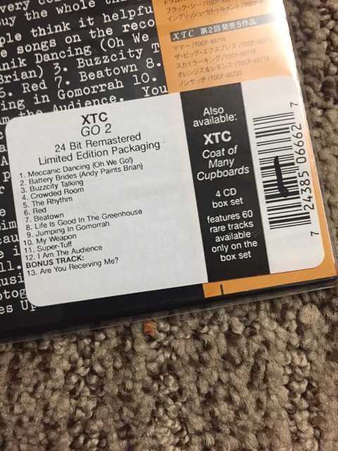 Go 2 02 Reissue Digipak Limited Remaster By Xtc Cd Jun 01 Caroline Distribution For Sale Online Ebay