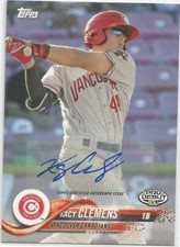 Kacy Clemens Toronto Blue Jays 2018 Topps Pro Debut Minor Autograph