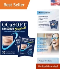 Doctor Recommended Pre-Moistened Eyelid Wipes for Mild Irritation - 30 Pack