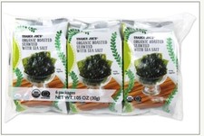 Trader Joe's Organic Roasted Seaweed with Sea Salt Healthy 6 PACKS 