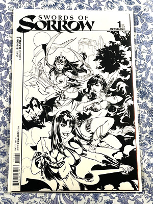 Red Sonja SWORDS OF SORROW LTD 1 for 40 Emanuela Lupacchino B&W Variant CGC IT!
