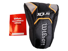 Wilson Blackjack #1 Driver Head Cover 10.5 Black Gray Orange Sock New
