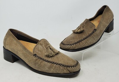 Rieker Womens Brown Leather Slip On Heeled Shoes Size 8 M