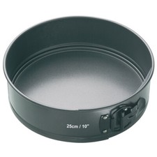  Master Class Non-Stick Steel Loose Base Spring Form Cake Pan Tin - 10in/25cm 