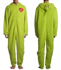 The Grinch Union Suit Pajamas One Piece Costume Men Women S M L XL 2XL Christmas