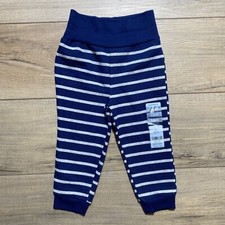 Carters Baby Boys Striped Pull On Pants Size 18 Months Navy Blue And Gray