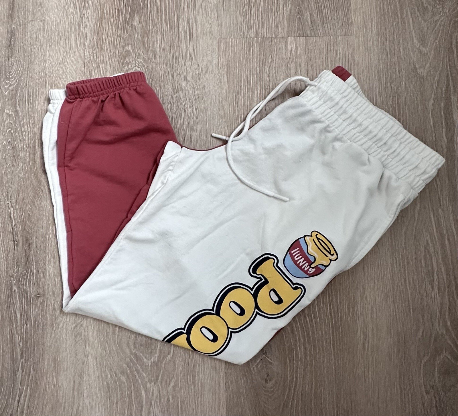 Disney Winnie the Pooh Color Block Joggers Size L 12-14 NWOT