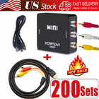 Hdmi To Rca Av Adapter Converter Cable Cvbs 3Rca 1080P Composite Video Audio lot