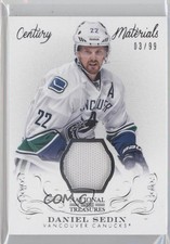 2013-14 Panini National Treasures Century Materials 3/99 Daniel Sedin HOF 0f2