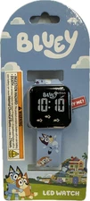 Watch - Bluey - Bingo Blue Wristwatch Digital Touchscreen Flashing LED Light NEW