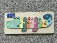 Jigsaw for Preschool Learning Educational Alligator Puzzle Cognitive Development
