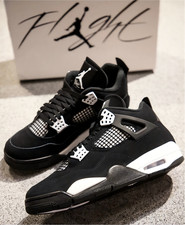 Jordan 4 Retro "White Thunder" Men's Mid Top Basketball Shoes
