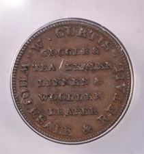 1813 Cambridgeshire England W. Curtis Token - ICG AU50 