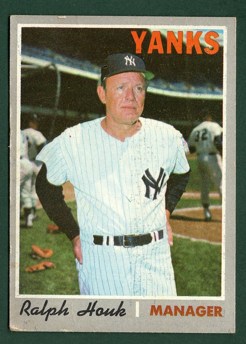 YANKEES MANAGER RALPH HOUK.  TOPPS AUTHENTIC ORIGINAL card