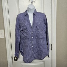 Roller Rabbit Button Down Linen Shirt Women X...