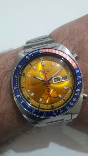 Seiko Pogue Pepsi Bezel 6139-6002 Automatic Chronograph Vintage Watch 1972