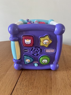  VTech Busy Learners Activity  Cube Toy Pink Lights And Sound Tummy Time EUC