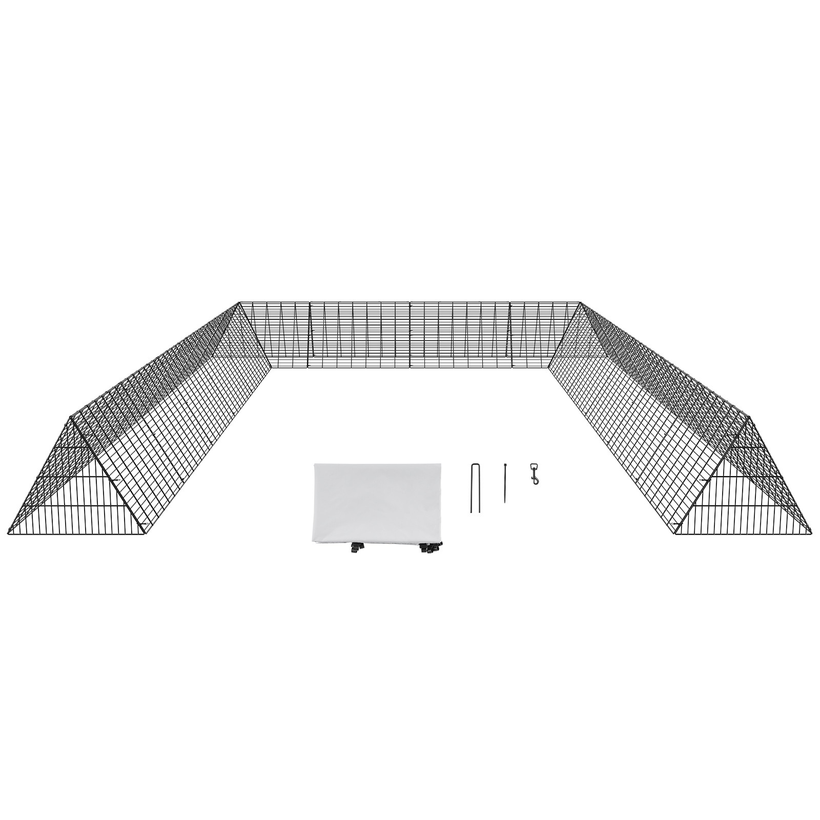 Poulailler tunnel portable 600 x 400 cm pour verger et jardin