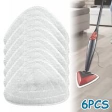 6 Pcs White Microfiber Pads For Vileda Steam Cleaner 100 Hot Spray Mop Supplies