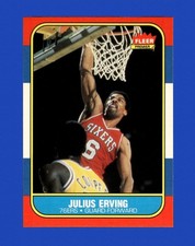 1986-87 Fleer Set-Break # 31 Julius Erving NM-MT OR BETTER *GMCARDS*