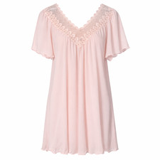 Shadowline 1X Vintage Rose Cottagecore Pink Nightgown Made in USA Irregular NWT
