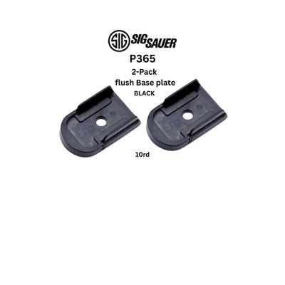 2-pack Sig Sauer P365 Black 10 round Magazine Flush Fit base plate OEM NEW