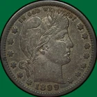 1899 Barber Quarter Choice Extremely Fine XF+ Coin #28740