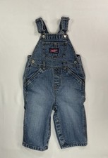 VTG Y2k Old Navy Baby Denim Blue Jeans Overalls Toddler 12-18 mos. 100 Cotton