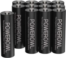POWEROWL AA Rechargeable Batteries, 2800mAh High Capacity Batteries 1.2V NiMH Lo